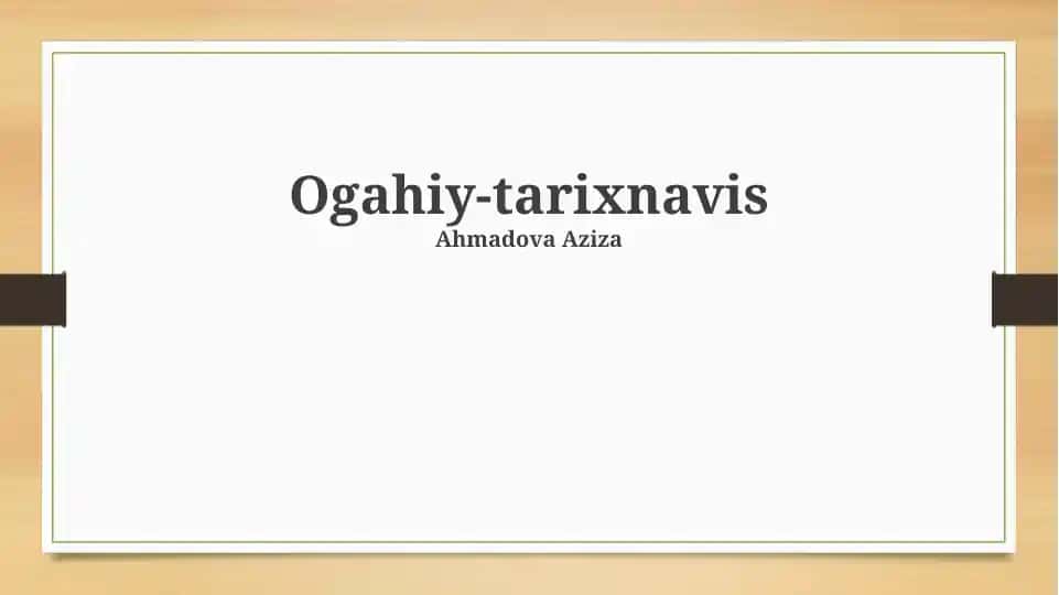 Ogahiy-tarixnavis