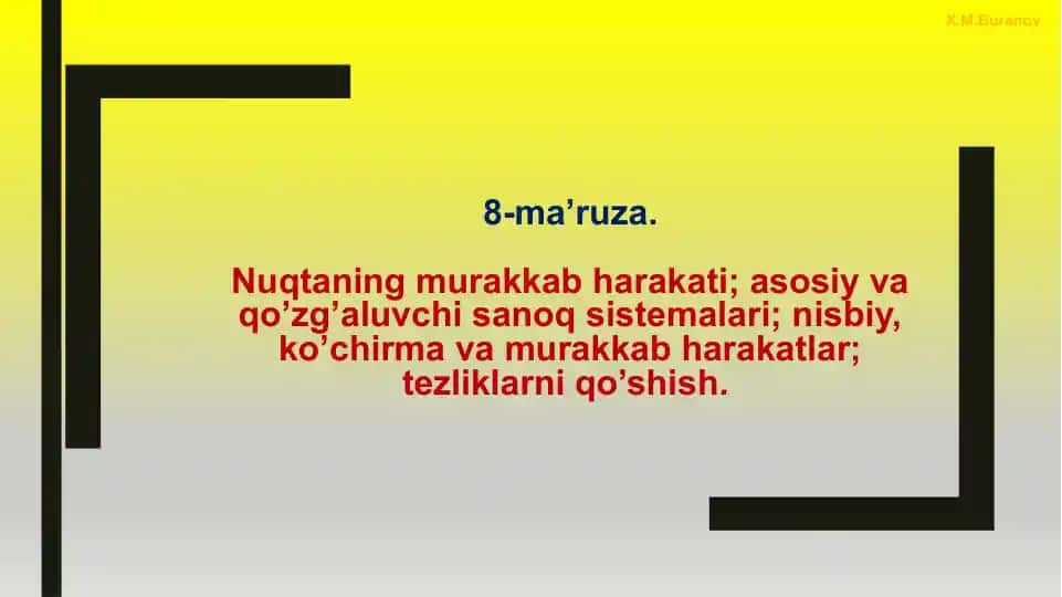 Nuqtaning murakkab harakati