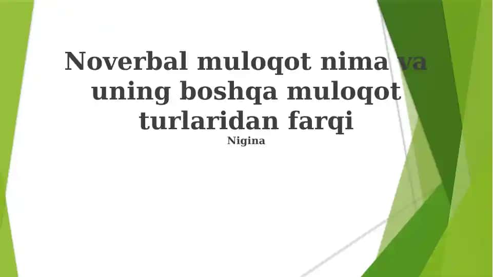 Noverbal muloqot