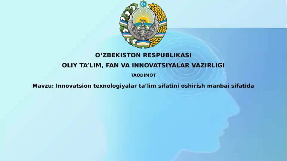 Innovatsion texnologiyalarning ta'limdagi roli va afzalliklari
