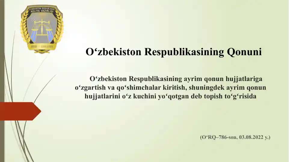 Oʻzbekiston Respublikasining Qonuni