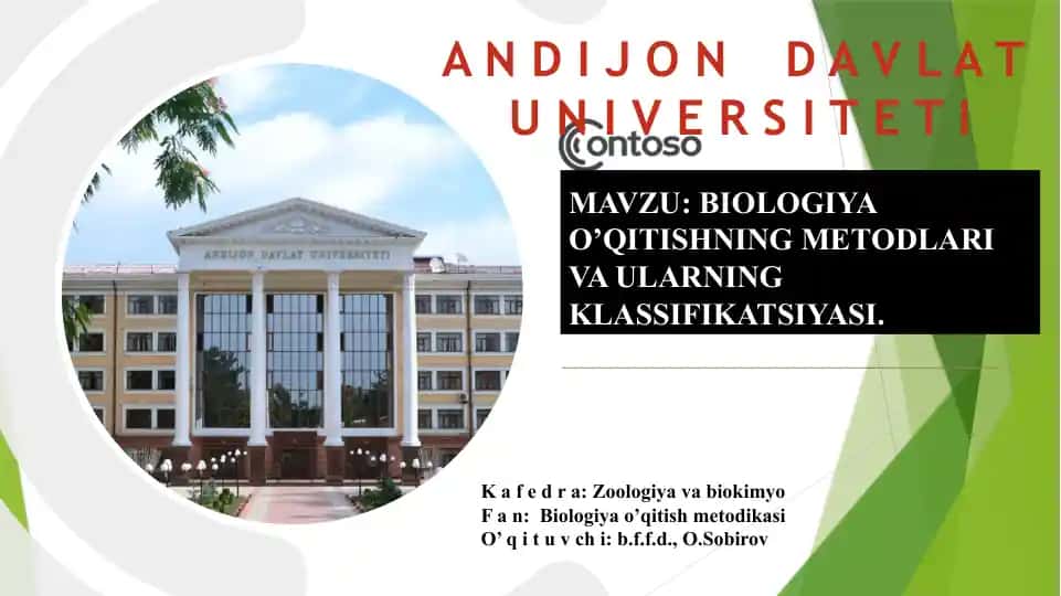 Biologiya o’qitishning mеtоdlаri va ularning klassifikatsiyasi