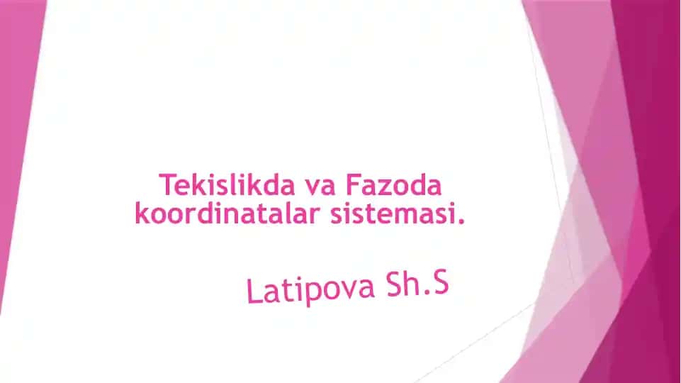 Dekart Koordinatalar Sistemasi