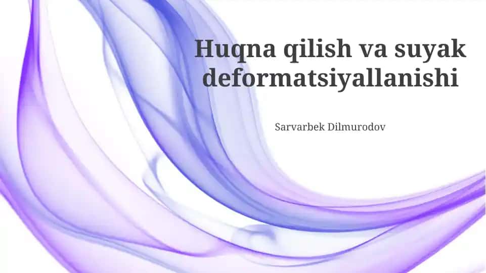 Kliyizmalar va suyak deformatsiyallanishi