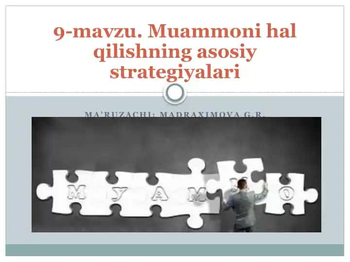 Muammonihalqilishning asosiy strategiyalari