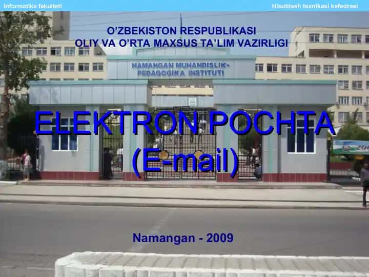 Elektron pochta (E-mail)