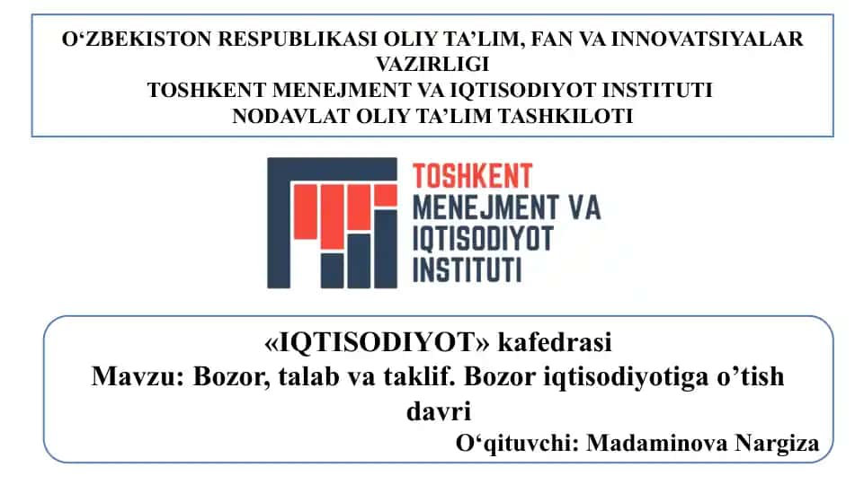 Bozor iqtisodiyoti