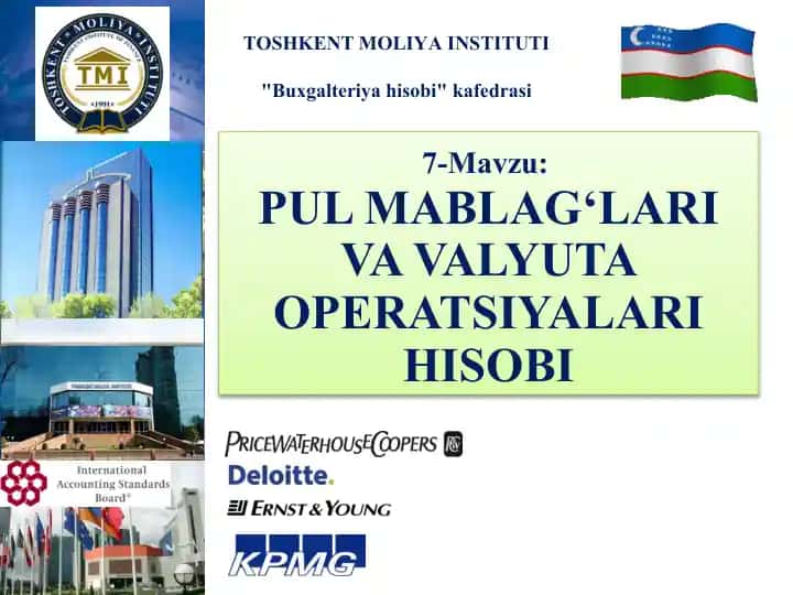 PULMABLAG‘LARI VAVALYUTA OPERATSIYALARI HISOBI
