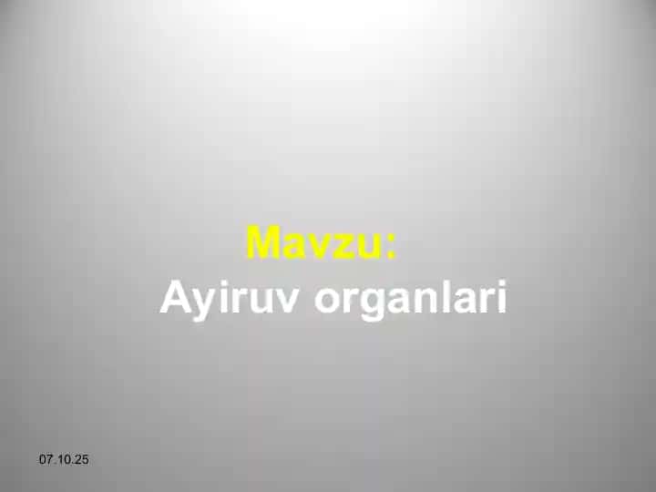 Ayiruv organlari