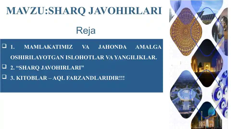 "SHARQ JAVOHIRLARI"