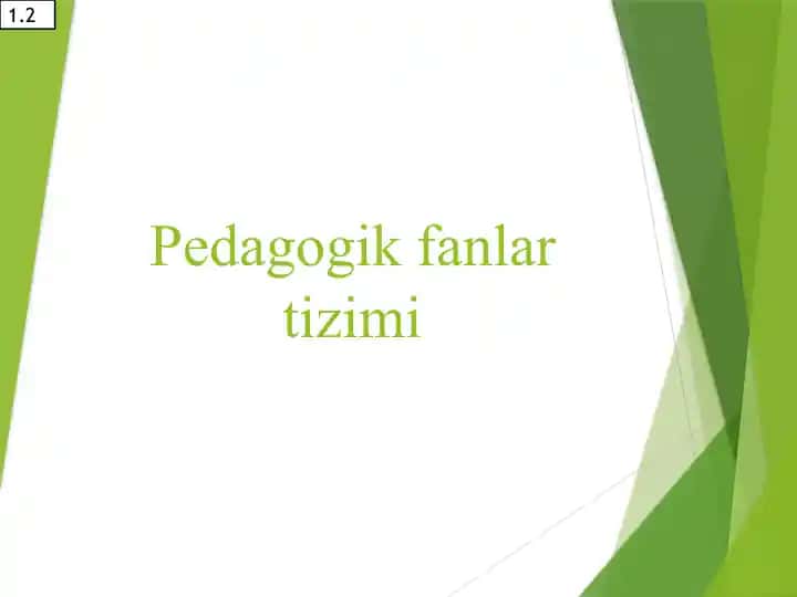 Pedagogik fanlar tizimi