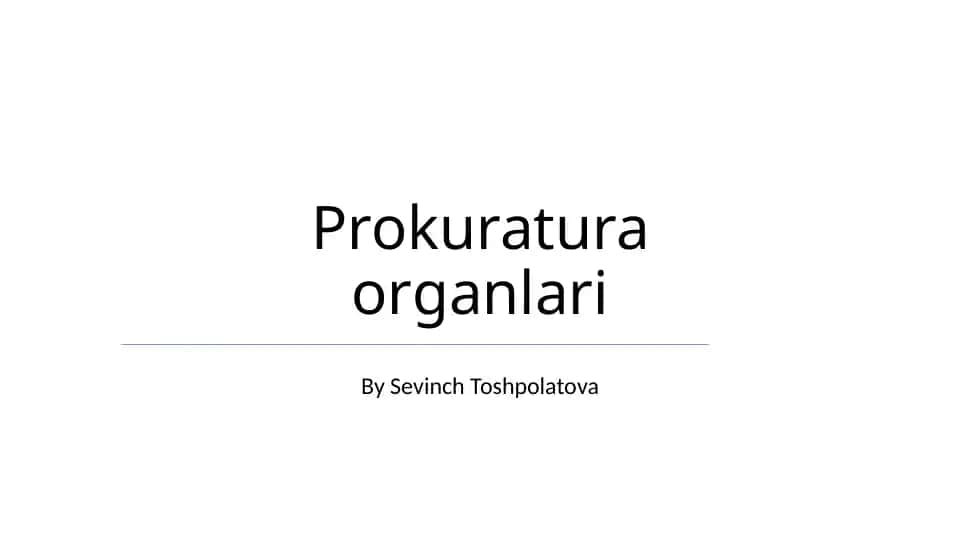 Prokuratura organlari