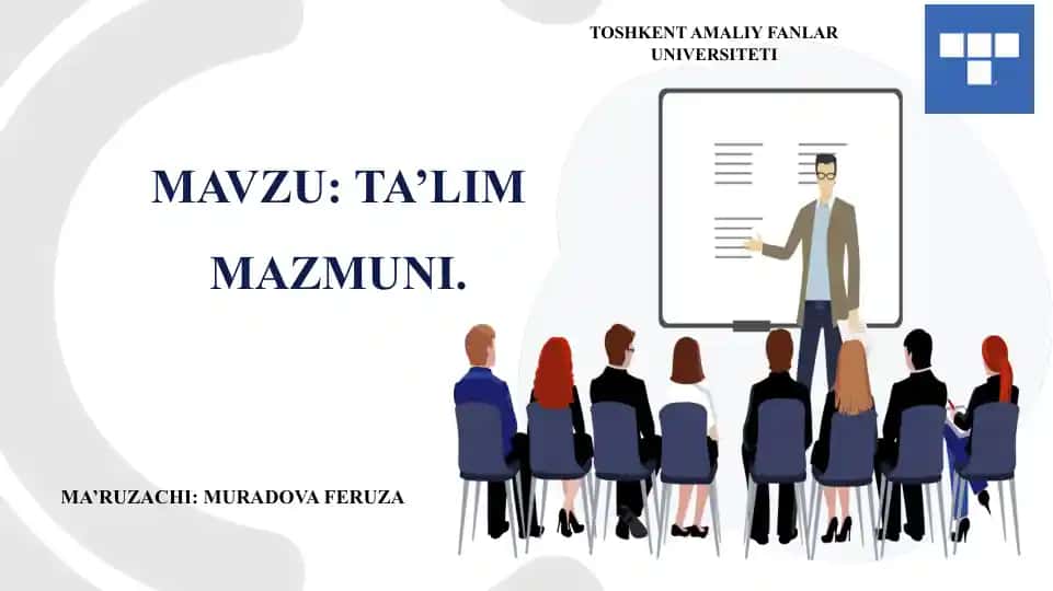 Ta’lim mazmuni.
