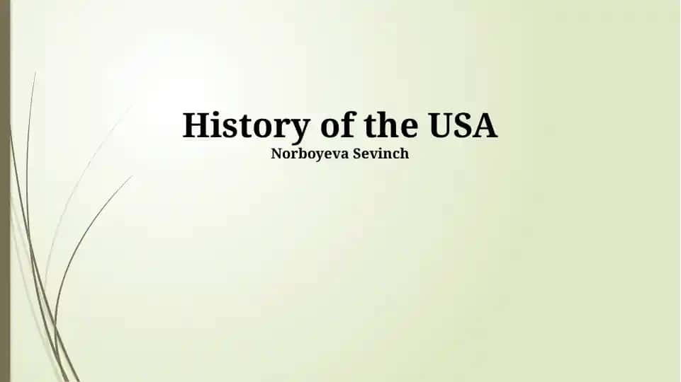 History of the USA