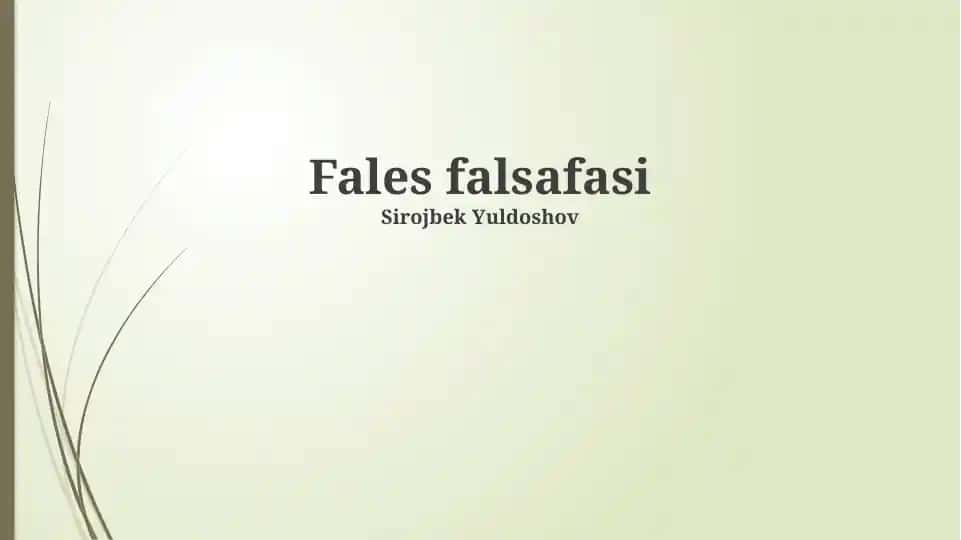Fales falsafasi