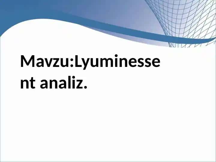 Lyuminessentanaliz