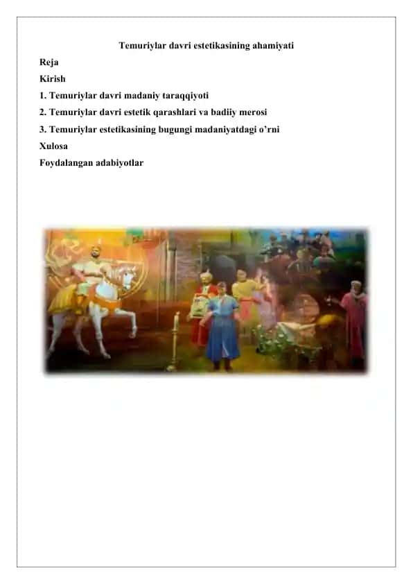 Temuriylar davri estetikasi