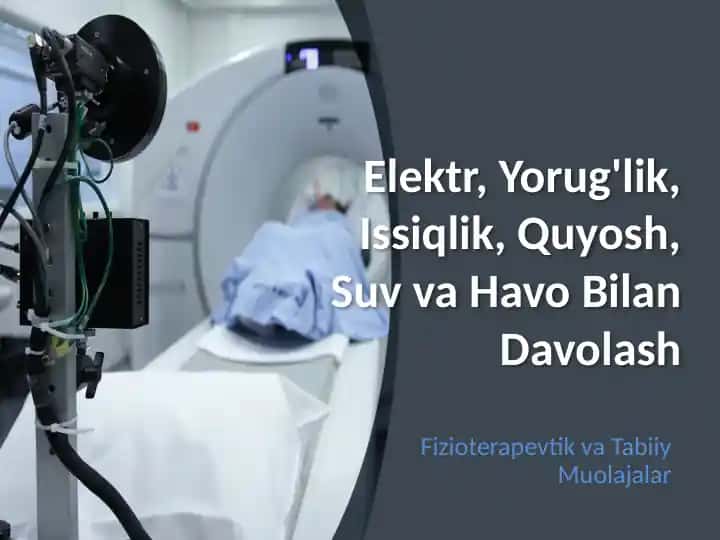 Elektr bilan davolash (Elektroterapiya)