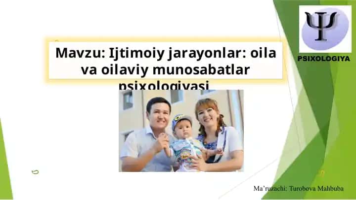 Oilaviy munosabatlar psixologiyasi