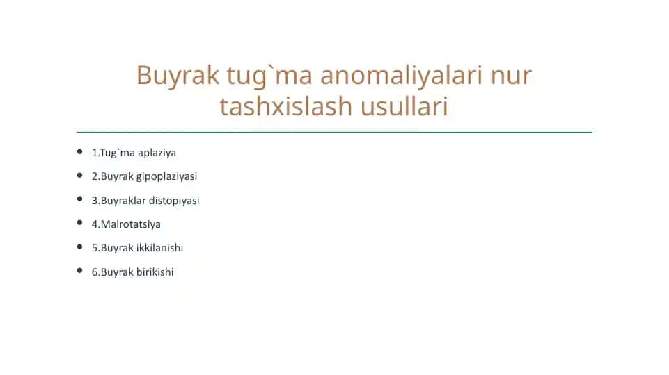 Buyrak gipoplaziyasi