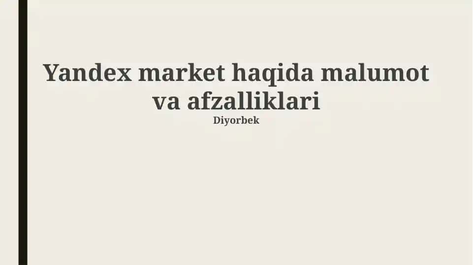 Yandex Market