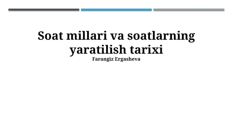 Quyosh soatlarining kelib chiqishi