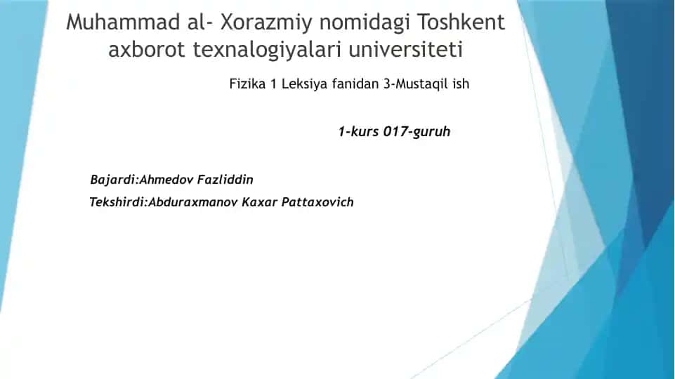 Fizika1 Leksiya