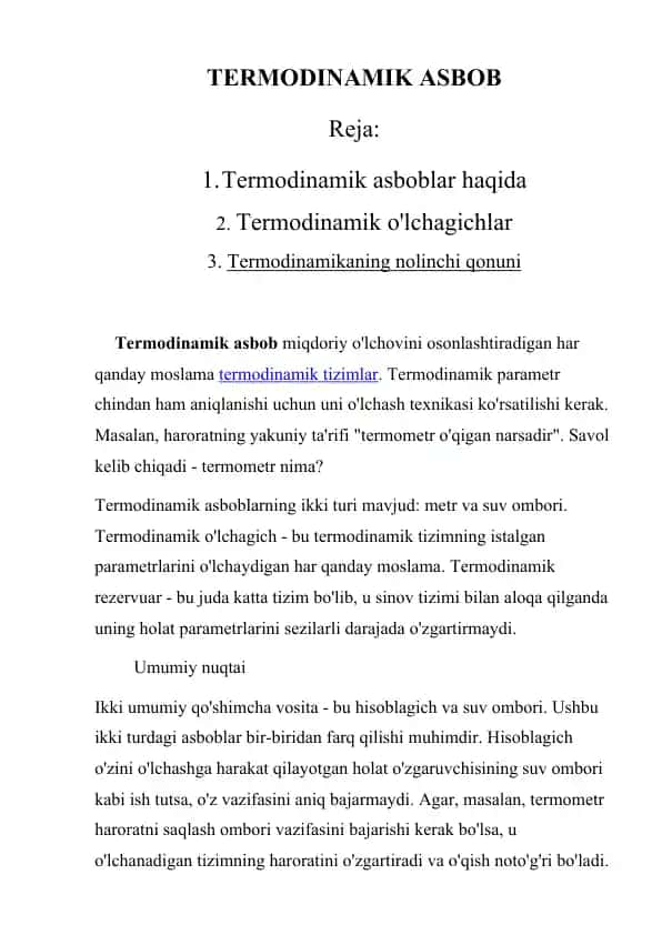 Termodinamik asbob