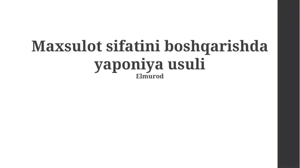 Yaponiya usuli