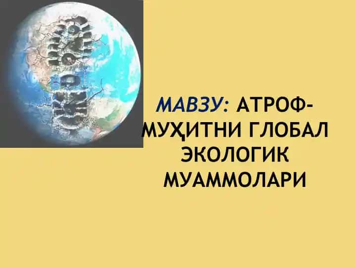 Атроф-муҳитни глобалэкологик муаммолари