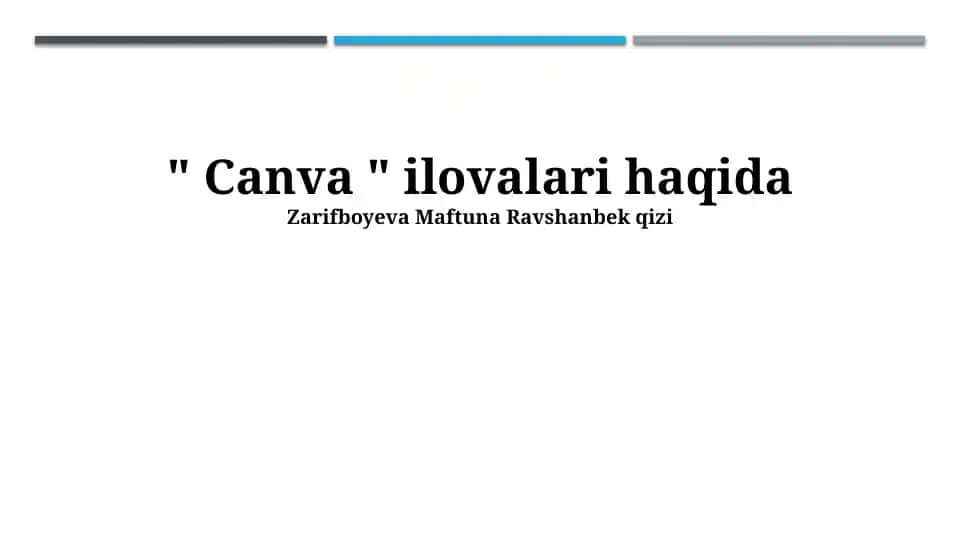 Canva ilovalari