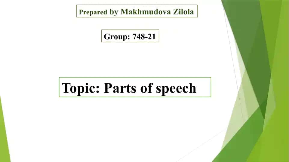 Partsofspeech
