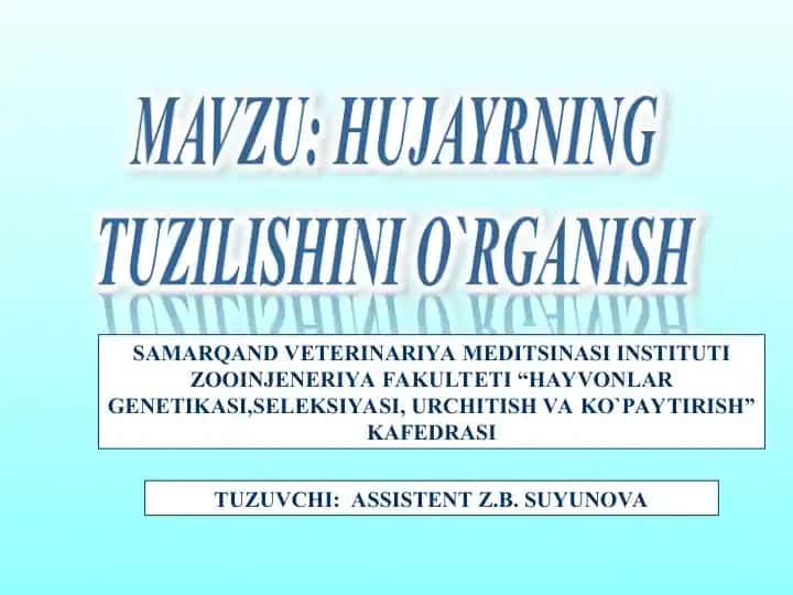 Hujayra nazariyasi