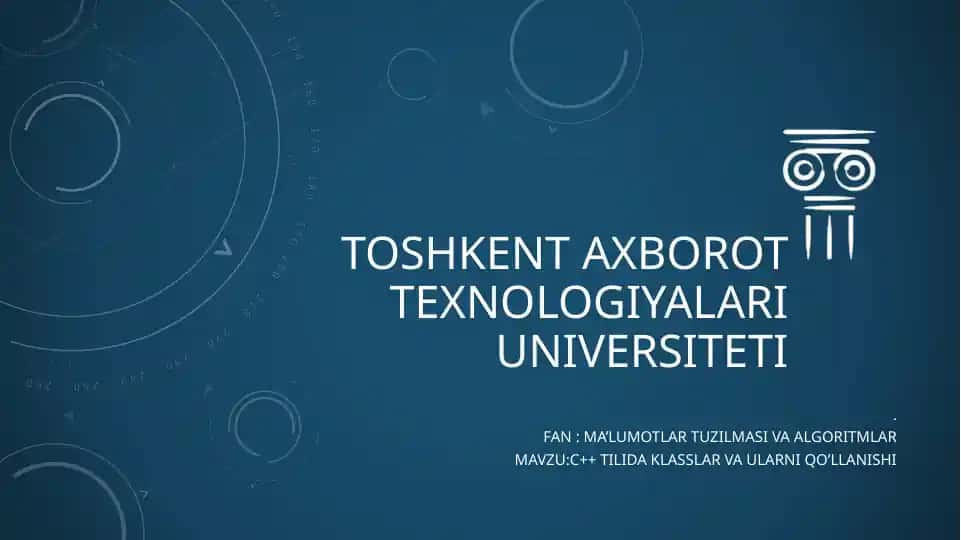 ma’lumotlar tuzilmasi va algoritmlar