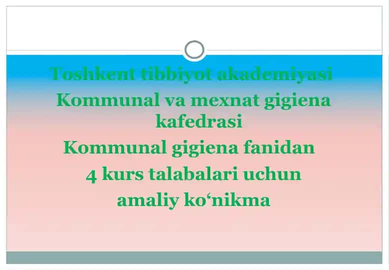 Koagulyant va xlor dozasi aniqlash