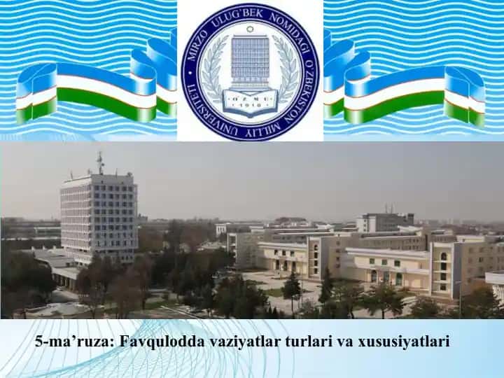 Favqulodda vaziyatlar turlari va xususiyatlari