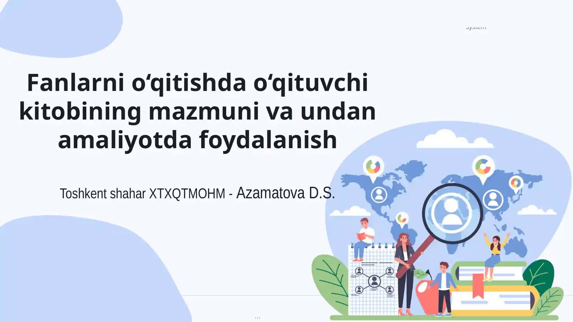 Fanlarni o‘qitishda o‘qituvchi kitobining mazmuni va undan amaliyotda foydalanish