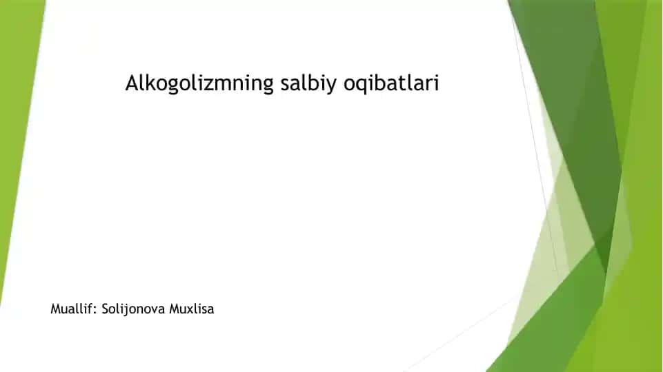 Alkogolizmning salbiy oqibatlari