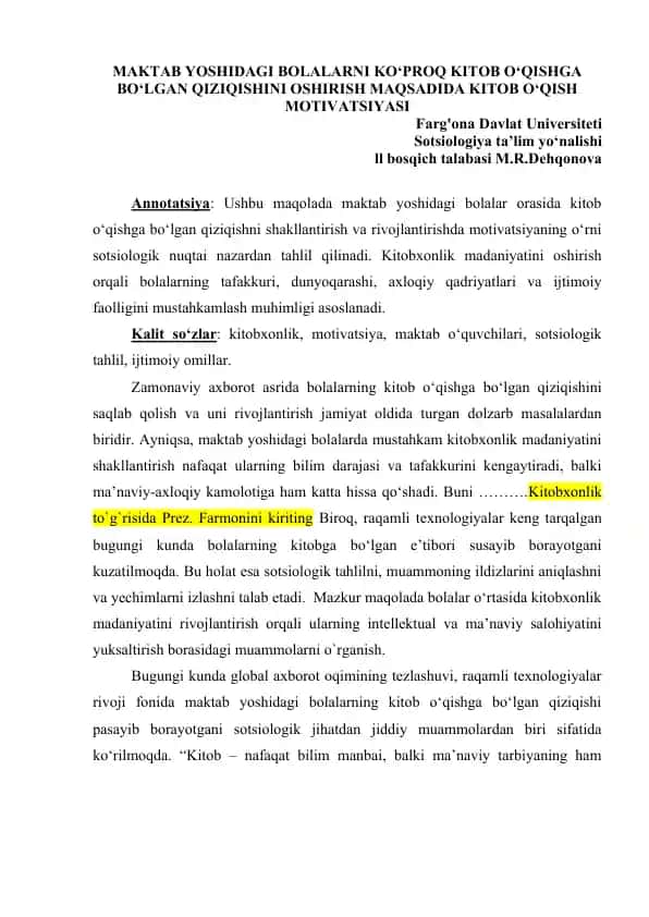 Motivatsiya