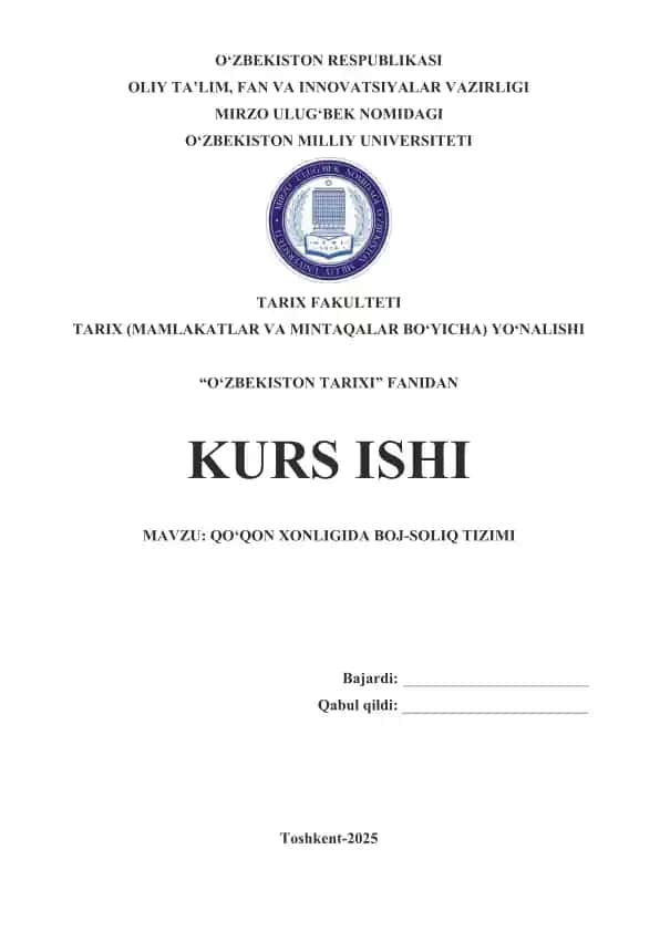 QO‘QON XONLIGIDA BOJ-SOLIQ TIZIMI
