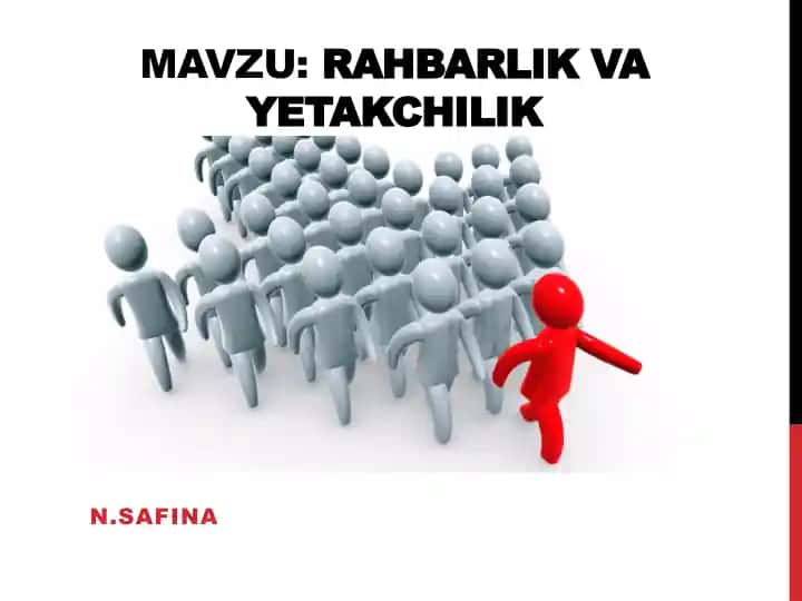 Rahbarlik va Yetakchilik
