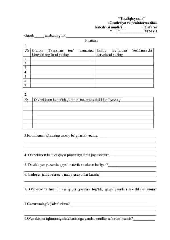 Geodeziya va geoinformatika