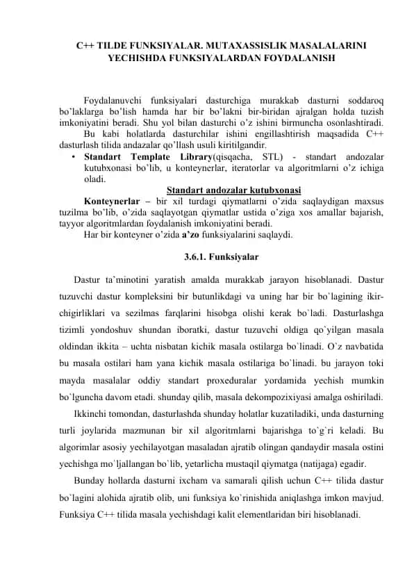 Standart Template Library (STL)