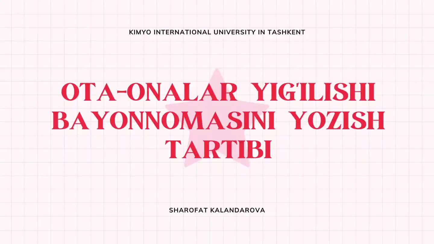 Bayonnoma yozish tanlov amaliyoti