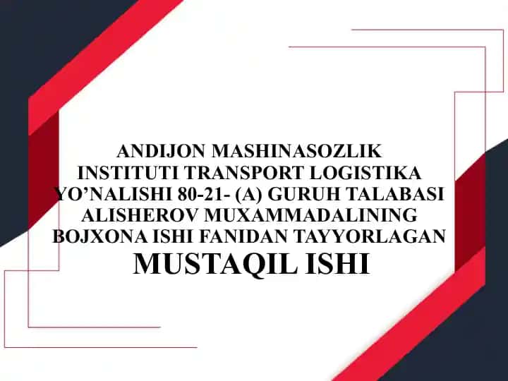 Bojxona ishi va uning tarkibiy tuzilmasi