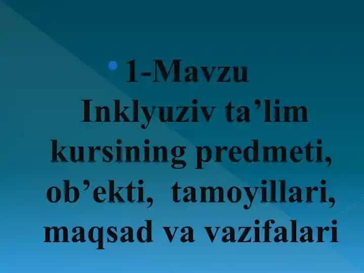 Inklyuziv ta’lim kursi