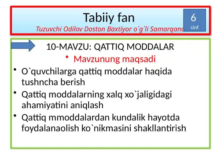 Qattiq Moddalar