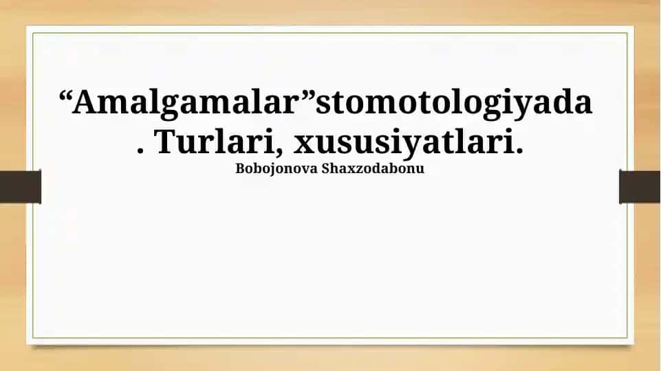 Amalgamalar