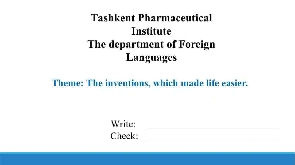 12.2. The inventions, which made life easier. Taqdimot 12 bet