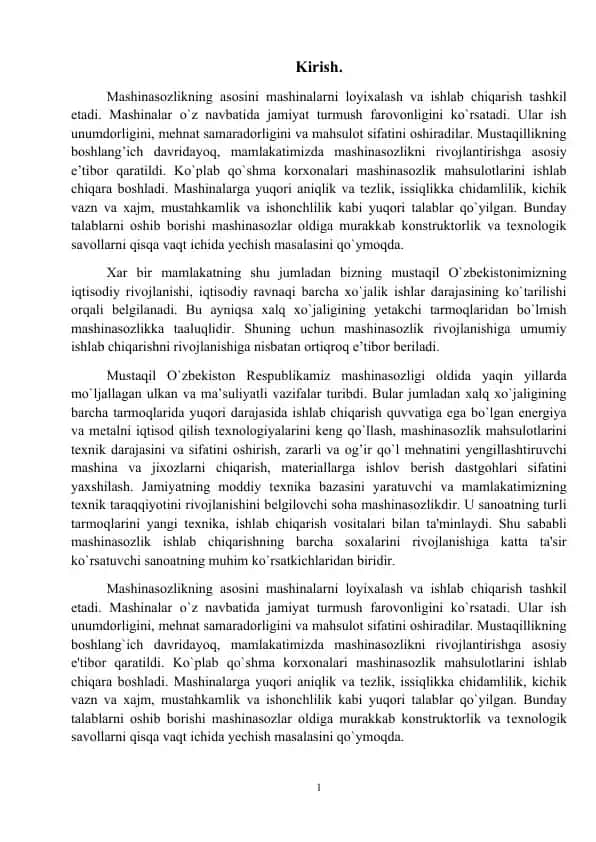 Elektrodvigatel quvvatini aniqlash